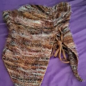 Brown Multicolor Fur Tube Top